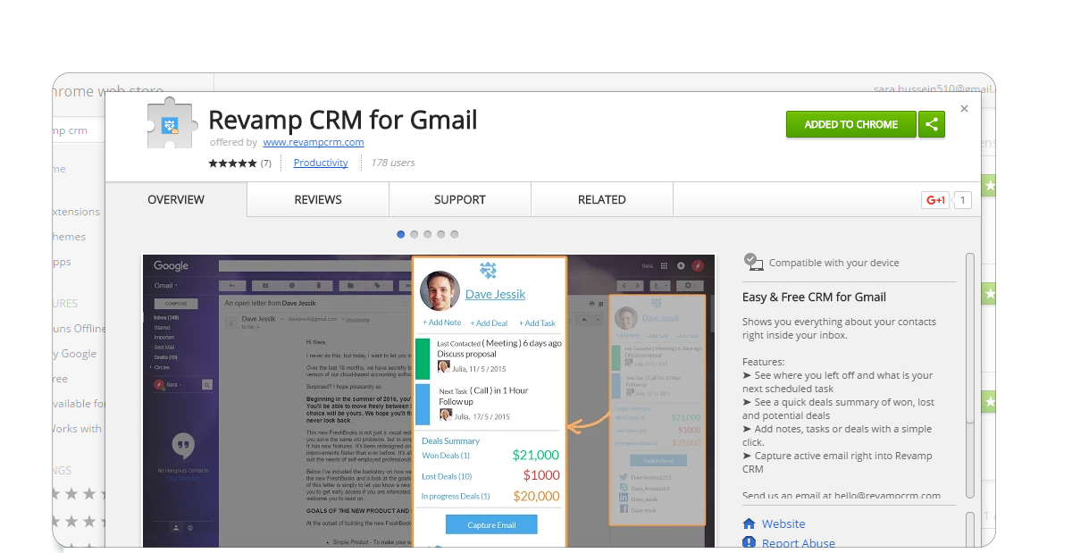 Powerful & FREE Gmail CRM Integration Revamp CRM